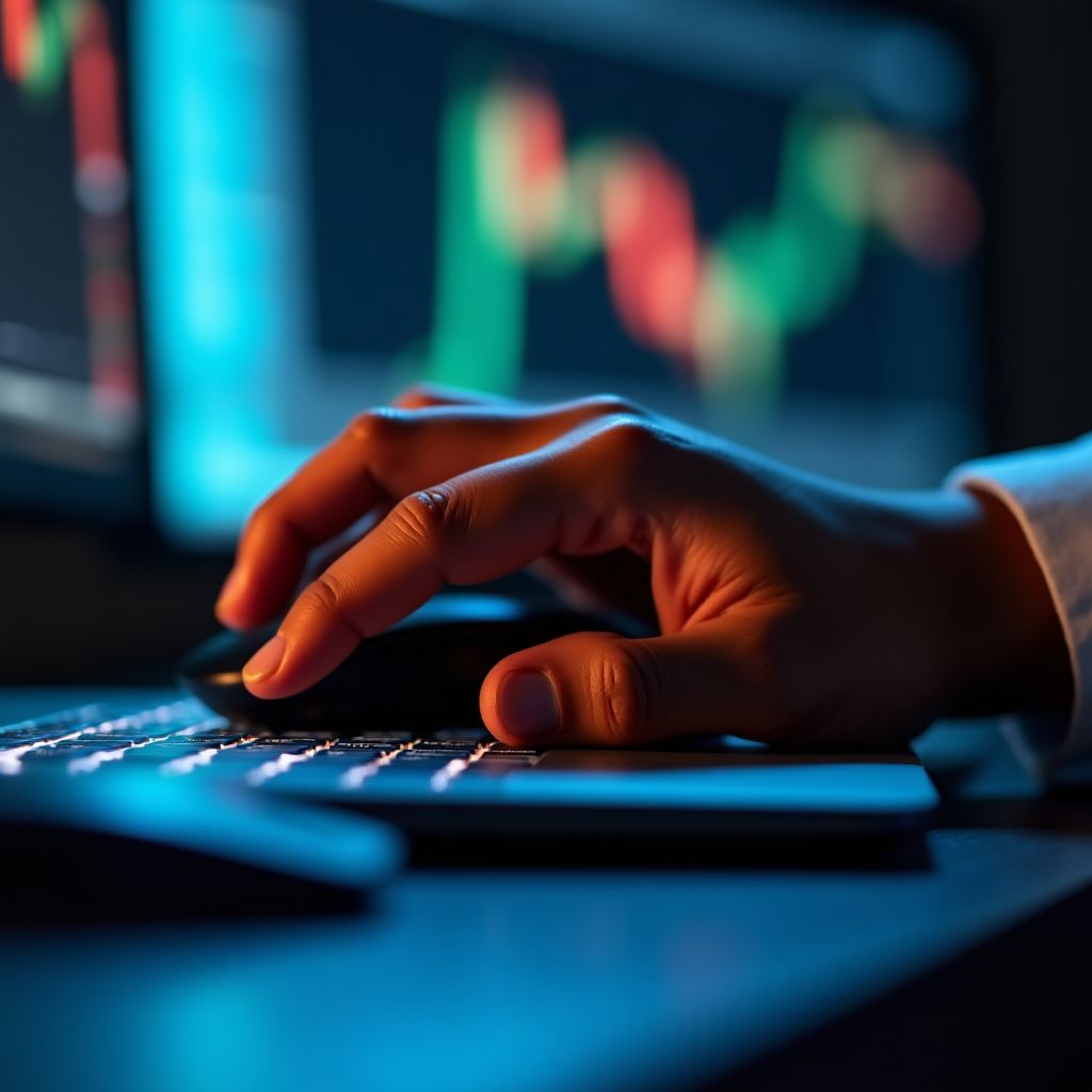 Persona realizando su primera operación de trading en vivo